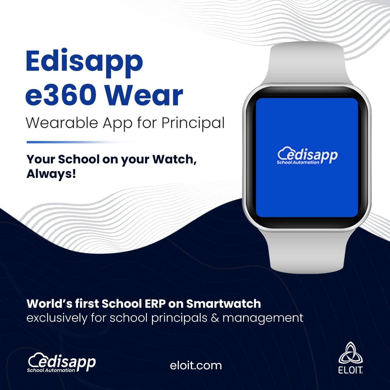 World’s first school ERP on a smartwatch for school principals and decision-makers